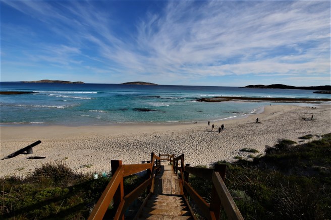 Steps down to beach - Great Ocean Drive, Esperance, Western Australia
