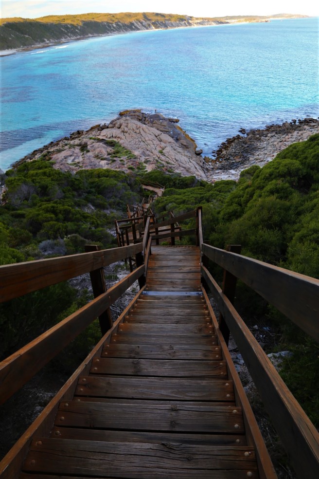 Steps down to beach - Great Ocean Drive, Esperance, Western Australia