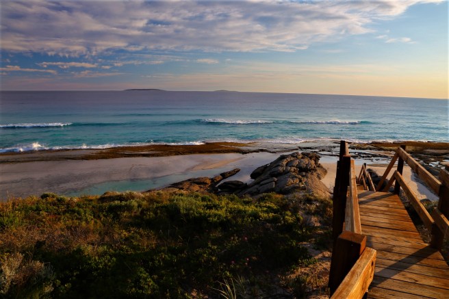 Steps down to beach - Great Ocean Drive, Esperance, Western Australia