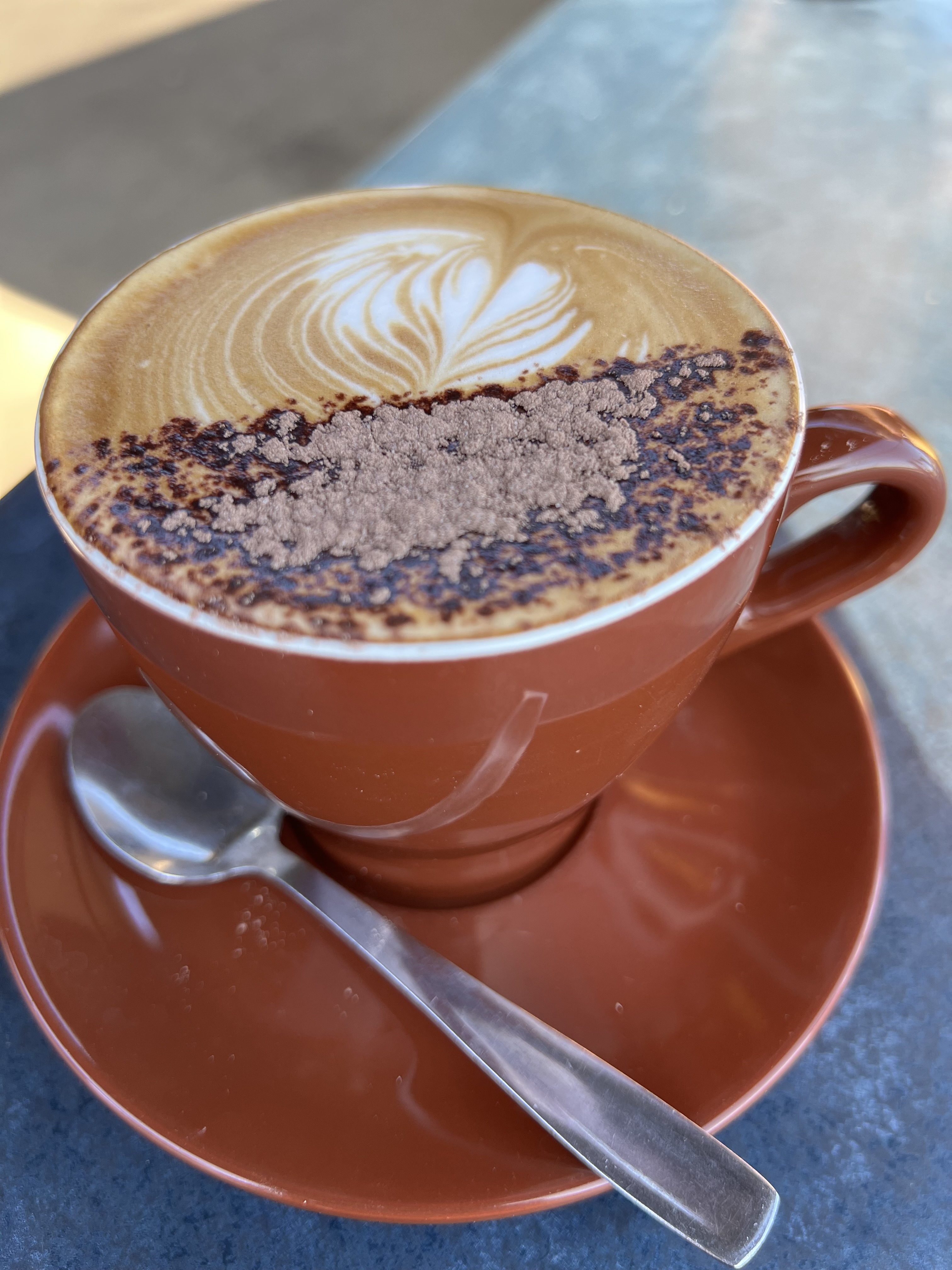 Cappuccino at The Lakes Bakery Cafe, Lake Bonney, Barmera