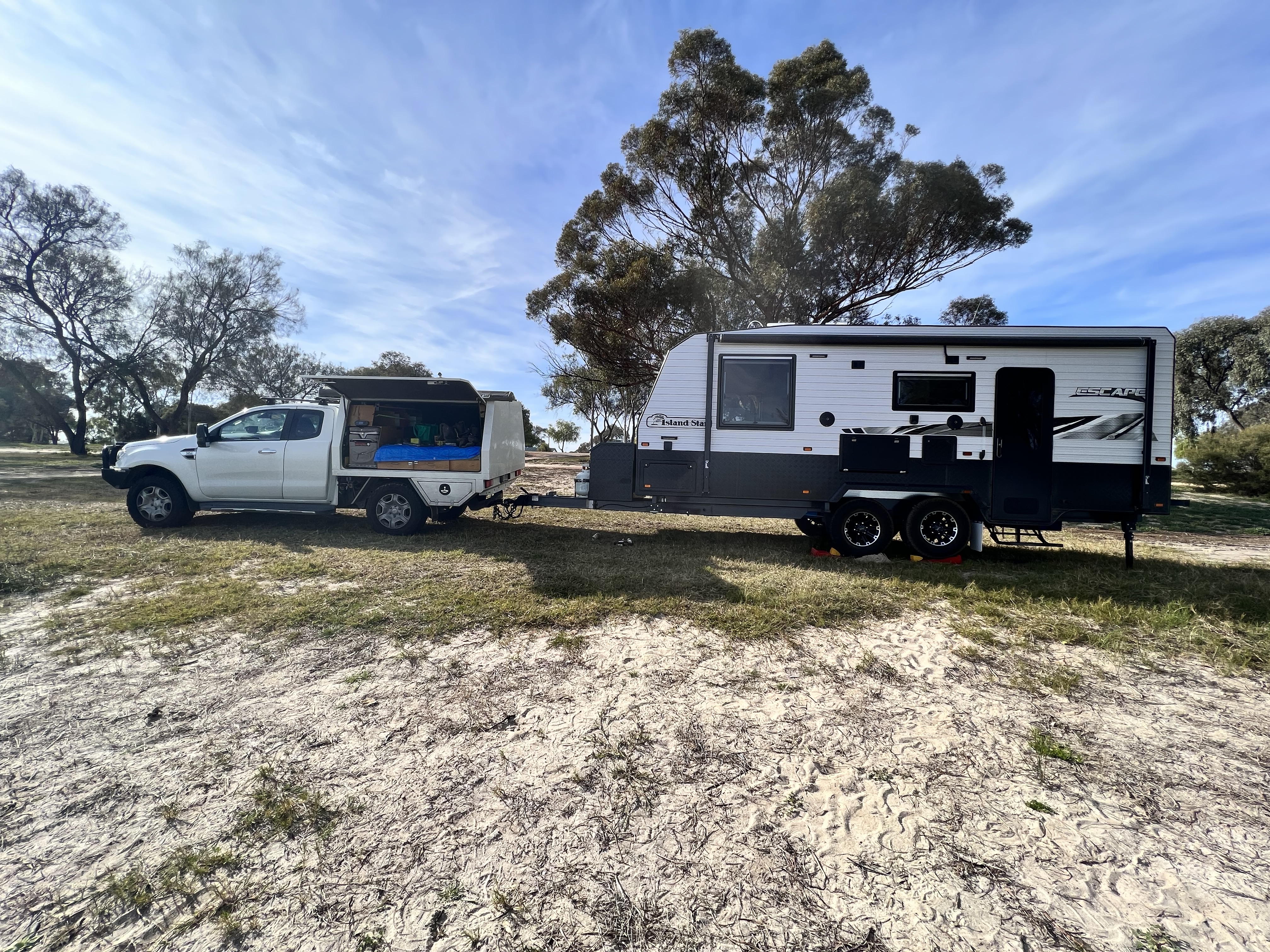 Ford Ranger, Island Star Caravan at Lake Vista Temporary Council Campground