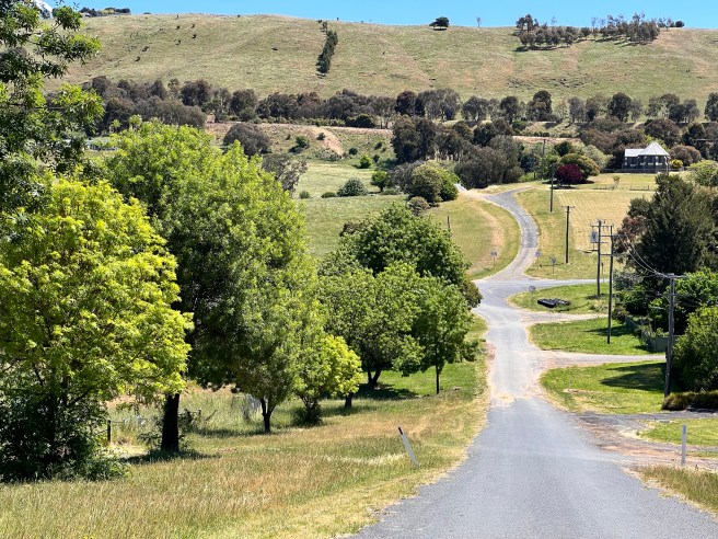 Beautiful landscape and rolling hills at Jugiong, NSW