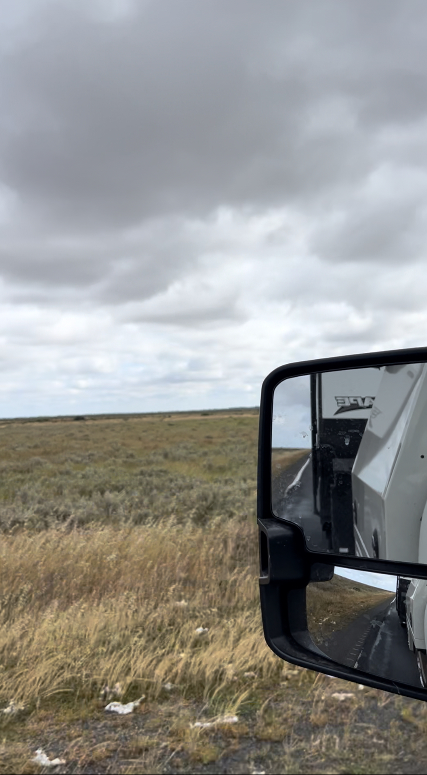 Flat treeless plain of Sturt Highway Hay Plain