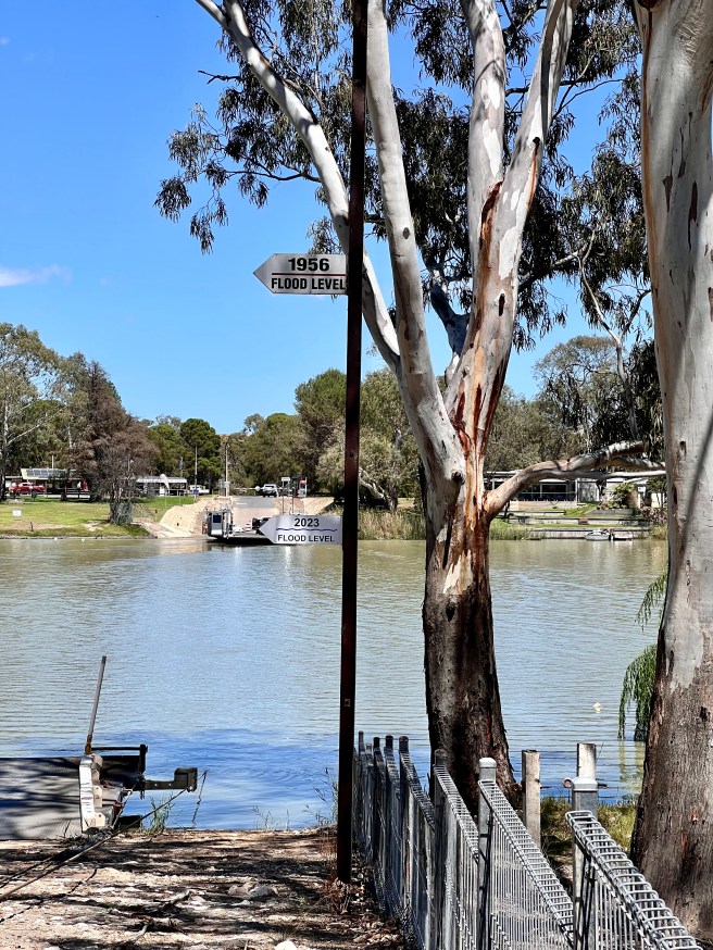 1956 and 2023 flood level markers